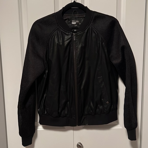 WILLIAM RAST Faux Leather Jacket. Black color, Size Large. - Picture 1 of 7